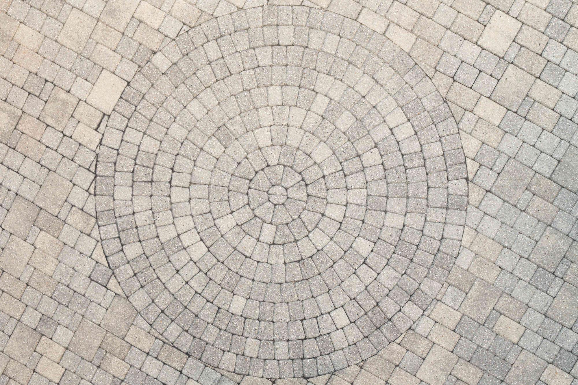 Center View Of Patio Circle Design Overhead View